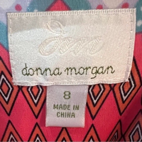 Donna Morgan geometric print shift dress size 8 - Picture 5 of 7